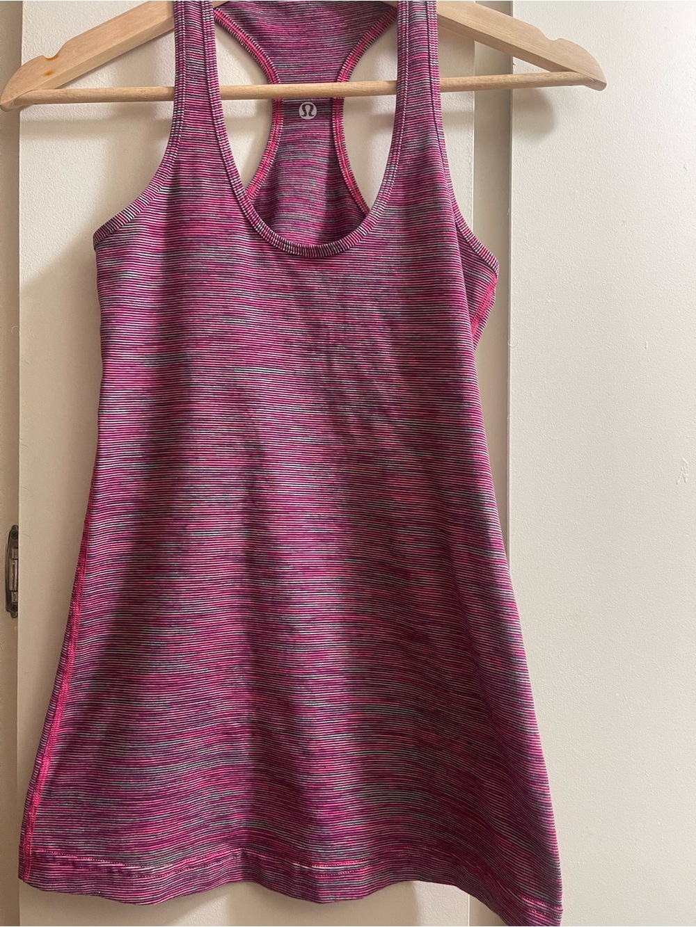 lululemon Cool Racerback Striped Tank Red & Black